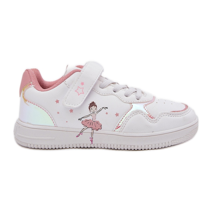 EVento Chaussures de sport pour filles, ballerine blanche