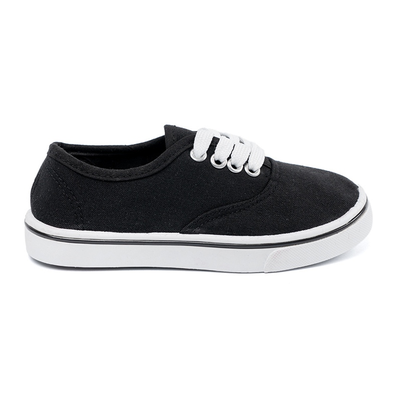 Baskets classiques pour enfants noirs le noir