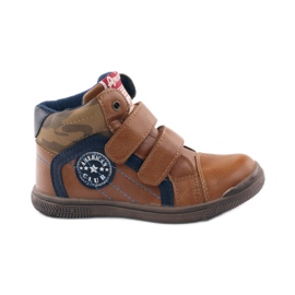 American Club Sports avec un insert en cuir américain 16213 bleu marine brun