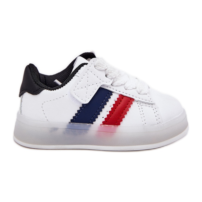 Sneakers pour enfants Sports Chaussures avec une semelle blanche et blanche brillante Sneakers pour enfants Sports Chaussures avec une semelle blanche et blanche brillante