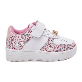 Sneakers pour enfants Chaussures de sport licornes roses blanc