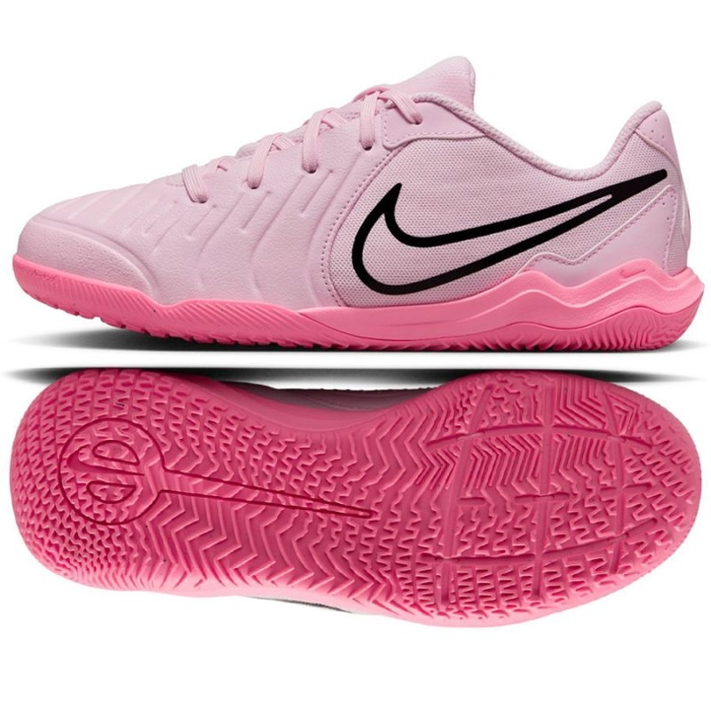 Nike Tiempo Legend 10 Academy IC DV4350-601 Chaussures de football rose