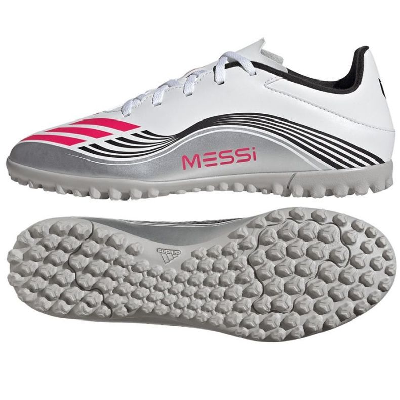 Adidas F50 Messi Club TF JP7445 Chaussures de football blanche