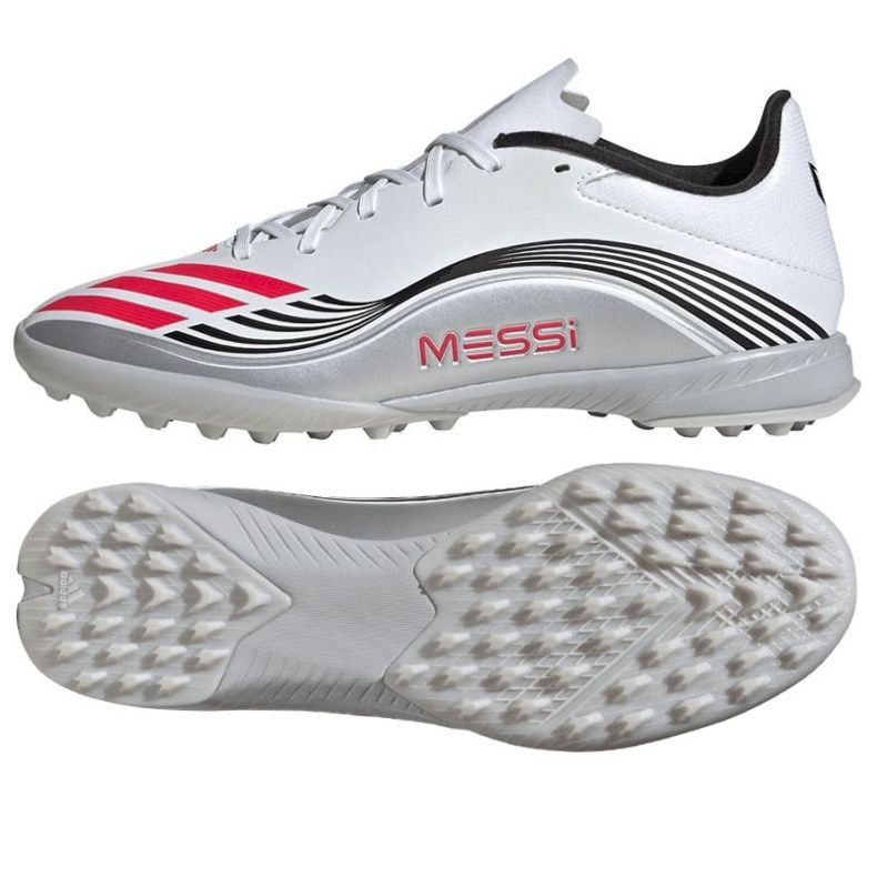 Adidas F50 Messi League TF JP7448 Chaussures de football blanche