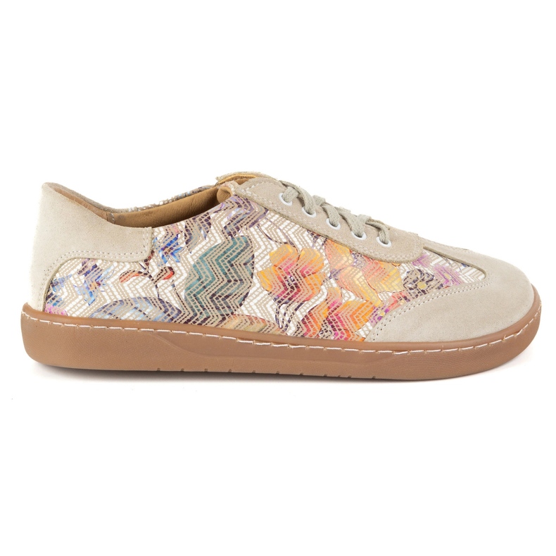 Chaussures en cuir aux pieds nus Olivier Eliza Beege Flowers beige