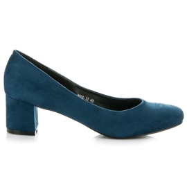 Vices New Collection Escarpins classiques en daim bleu