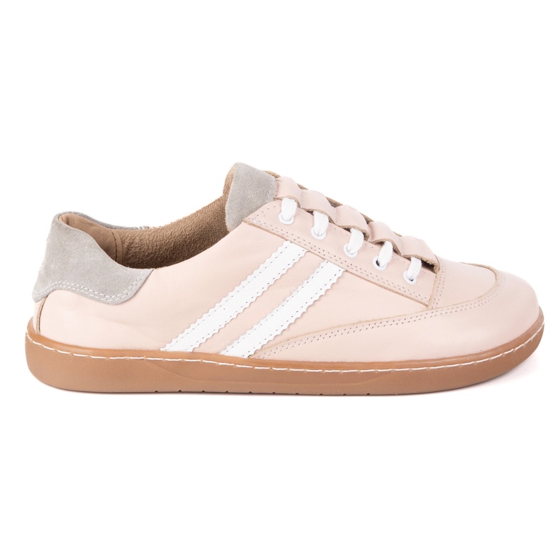 Sneakers pieds nus Kaia Olivier - Chaussures en cuir anatomique Powder Pink rose