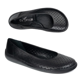 Olivier Les pompes féminines aux pieds nus sont tachées 1771pol noirs perforés