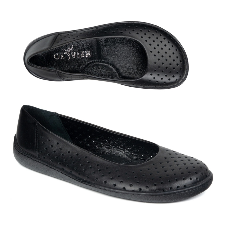 Olivier Les pompes féminines aux pieds nus sont tachées 1771pol noirs perforés le noir Olivier Les pompes féminines aux pieds nus sont tachées 1771pol noirs perforés le noir