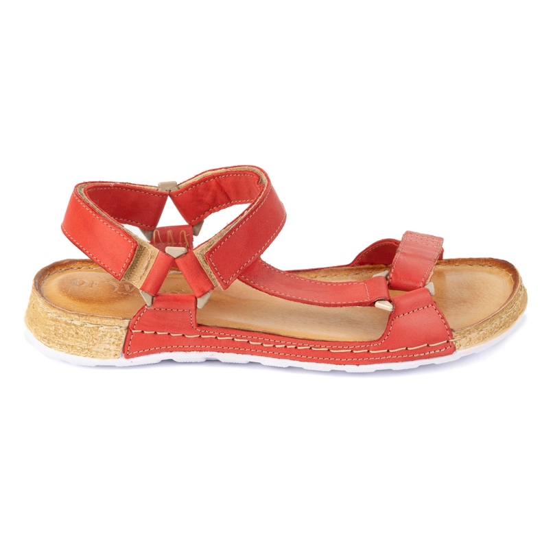 Olivier Sandales féminines aux pieds nus Kallia Leather Red 0782W rouge Olivier Sandales féminines aux pieds nus Kallia Leather Red 0782W rouge