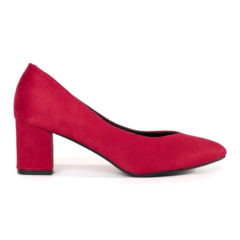Goodin Pompes pour femmes en daim rouge