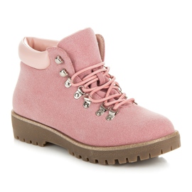 Vices New Collection Trappeurs en suède rose