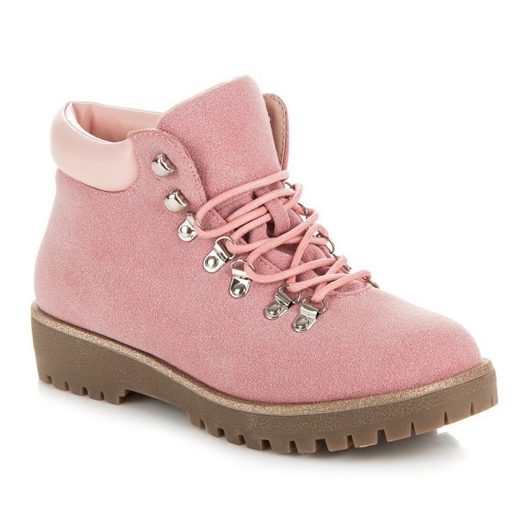 Vices New Collection Trappeurs en suède rose