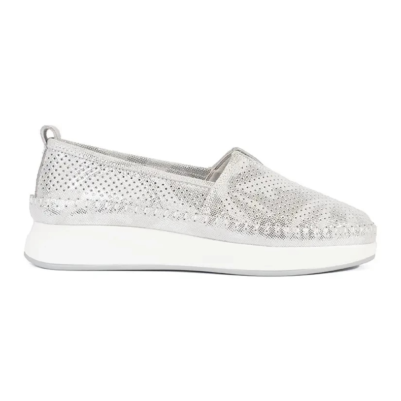 Goodin Chaussures en argent en cuir naturel