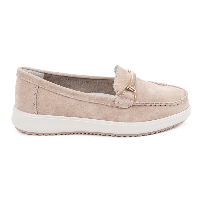 Goodin Mocassins beige en cuir naturel Goodin Mocassins beige en cuir naturel