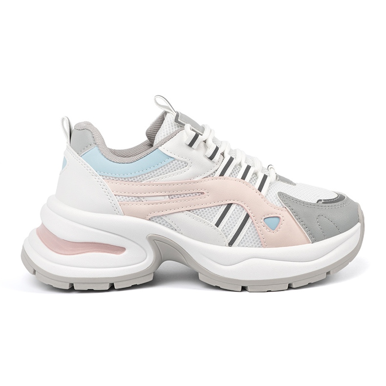 Chaussures de sport pour femmes pastel sur la plate-forme rose