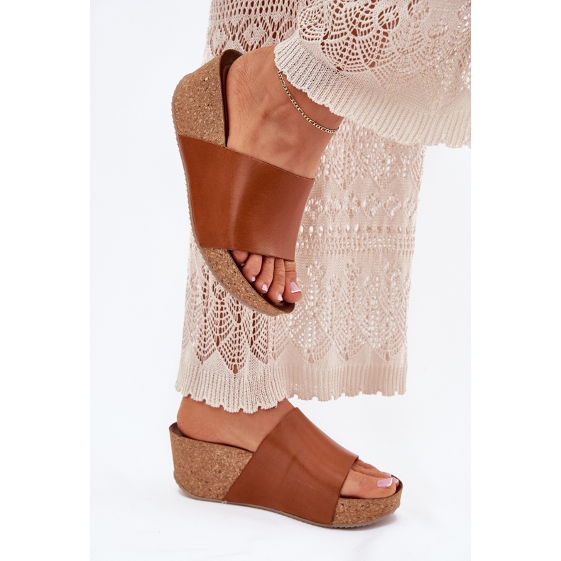 Zazoo 40291 Pantres de femmes en cuir sur les quartiers marron en liège brun Zazoo 40291 Pantres de femmes en cuir sur les quartiers marron en liège brun