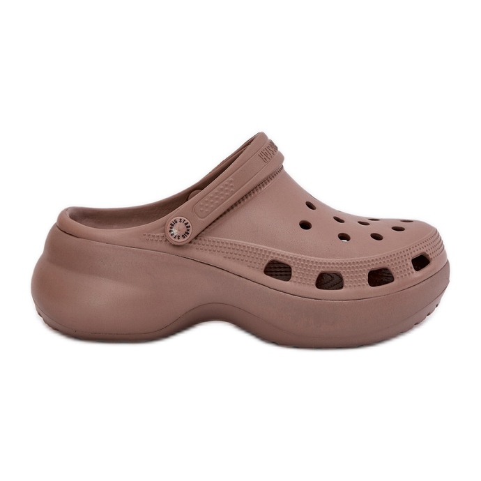 Big Star Les tongs de mousse féminine sur la semelle massive Big Big RR274A121 beige foncé