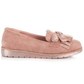Seastar Mocassins en daim rose
