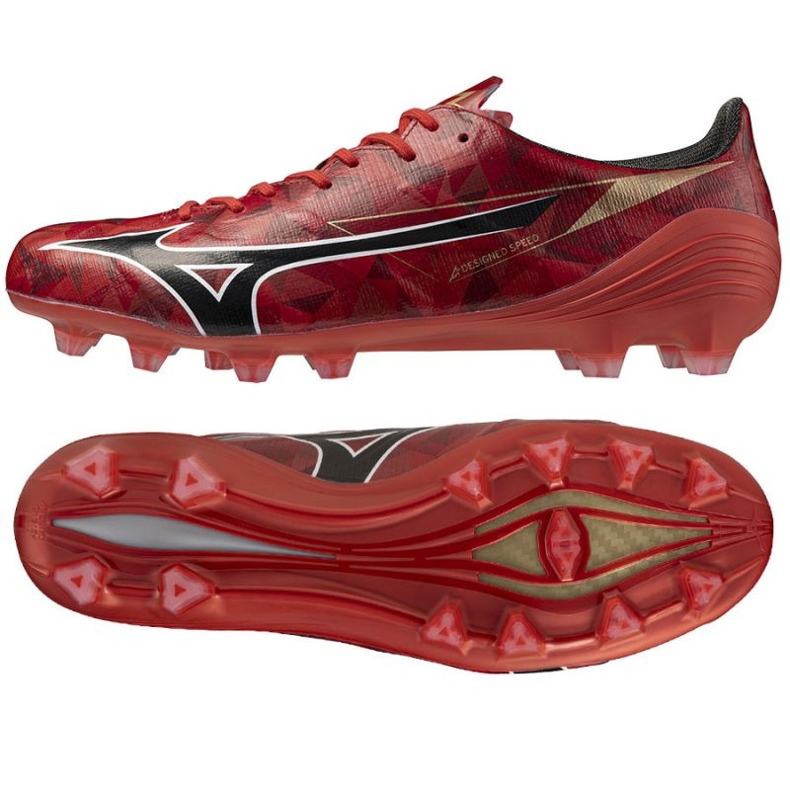 Mizuno Alfa II Elite FG P1GA256260 Chaussures de football rouge Mizuno Alfa II Elite FG P1GA256260 Chaussures de football rouge