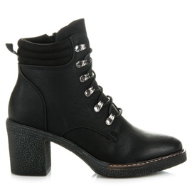 Seastar Bottines à lacets à talon le noir