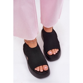 Sandales Plateforme Femme Noir