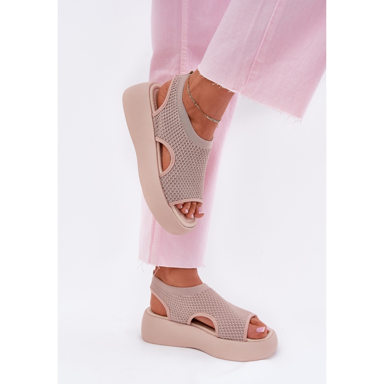 Sandales à plateforme pour femmes, beige Sandales à plateforme pour femmes, beige