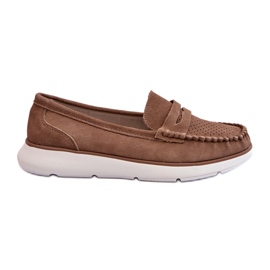 Modages en daim pour femmes sur la plate-forme Sergio Leone SP012 Light Beige