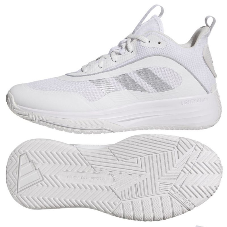 Adidas Owthegame 3.0 JR6671 Chaussures de basket-ball blanche Adidas Owthegame 3.0 JR6671 Chaussures de basket-ball blanche