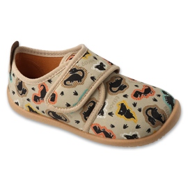Befado Béfado Children's Slippers 902Y056 Velcro dans les applications beige