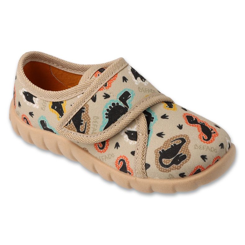 Befado Brefado Children's Slippers 457p002 Velcro dans les applications beige
