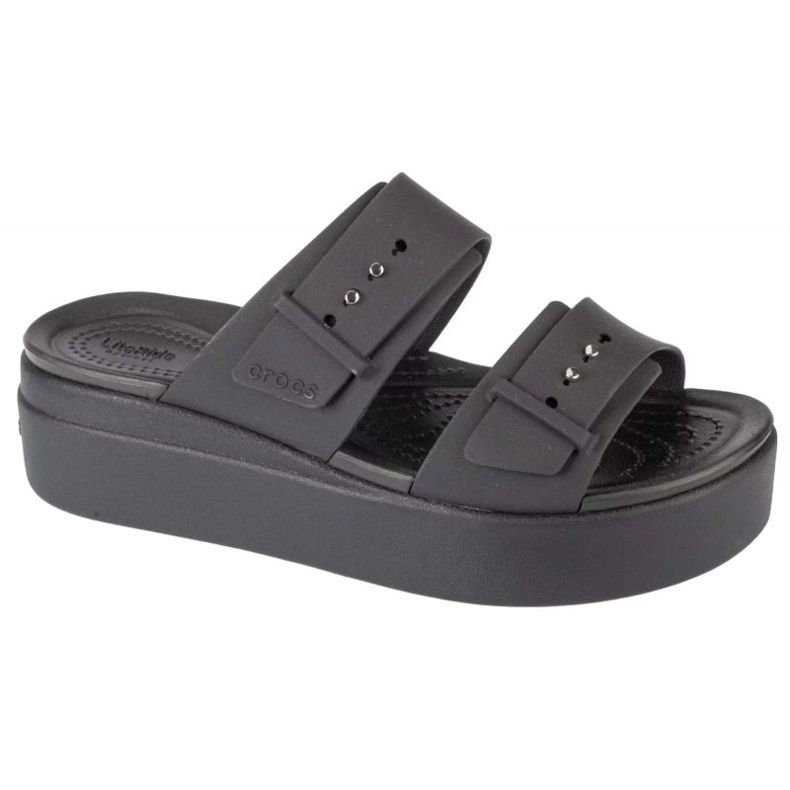 Crocs Brooklyn Low Wedge Sandal 207431-001 tongs le noir Crocs Brooklyn Low Wedge Sandal 207431-001 tongs le noir