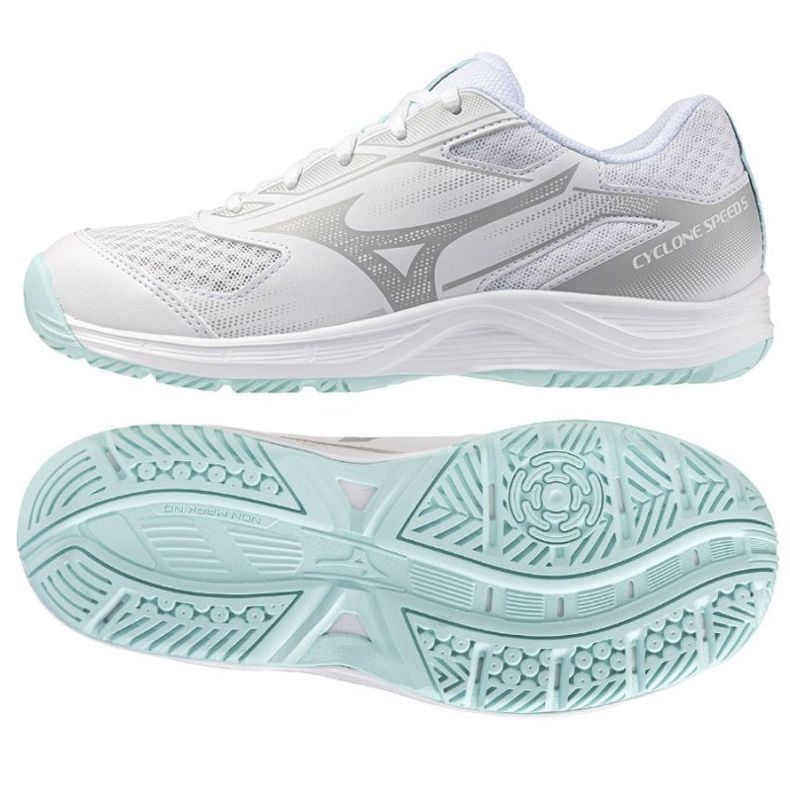 Mizuno Cyclone Speed ​​5 V1GC258045 Volleyball Chaussures blanche