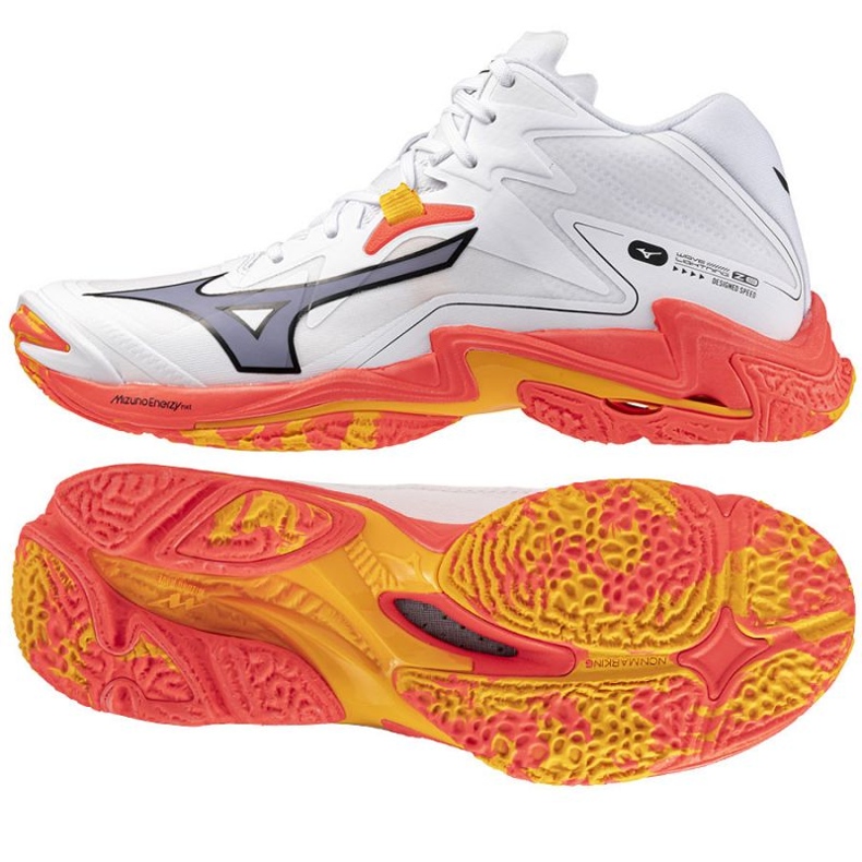 Mizuno Wave Lightning Z8 Mid V1GA240598 Volleyball Chaussures blanche
