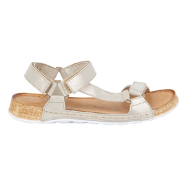 Olivier Sandales féminines aux pieds nus Kallia Leather Golden doré