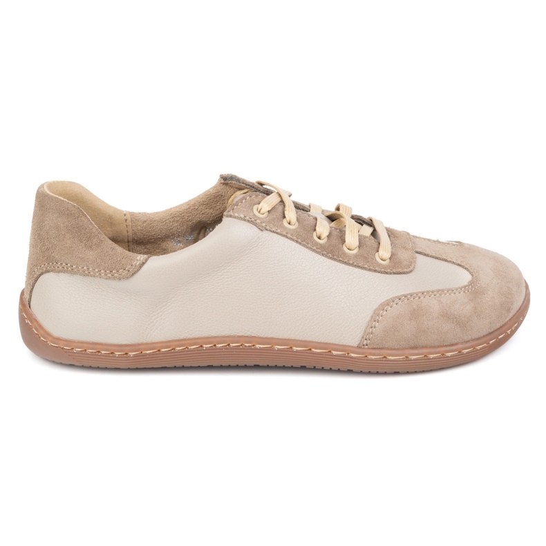 Barefoot en cuir minimaliste Wasak 0744W Cappuccino beige