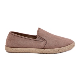 Espadrilles Sneakers pour hommes avec Eco en daim sombre beige