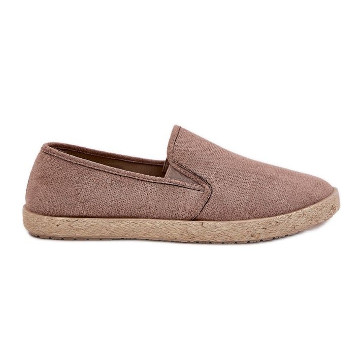 Espadrilles Sneakers pour hommes avec Eco en daim sombre beige