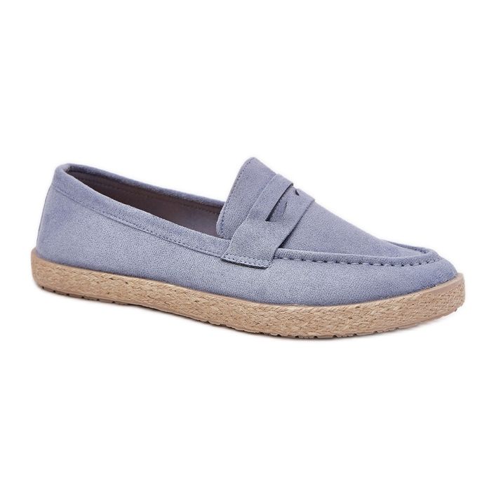 Mocassins pour hommes avec tresse bleue