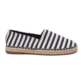 Espadrilles masculines à rayures bleu marine