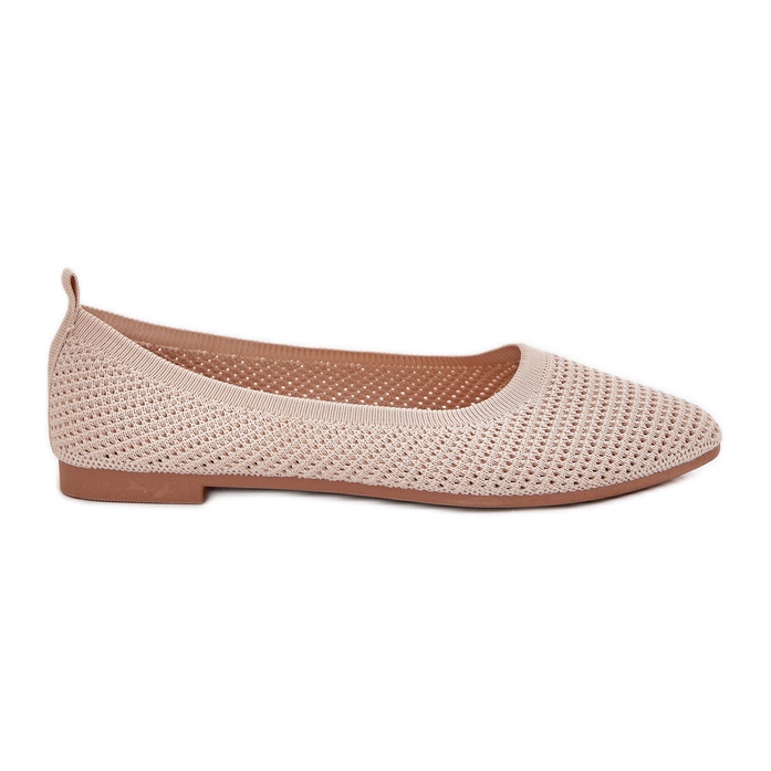 Ballerines de matériaux beige-maille ballerines beige