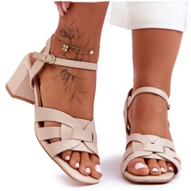 Sandales Classiques Beige Misty Talons Hauts
