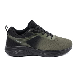 DK Chaussures de sport pour hommes légers vert foncé le noir