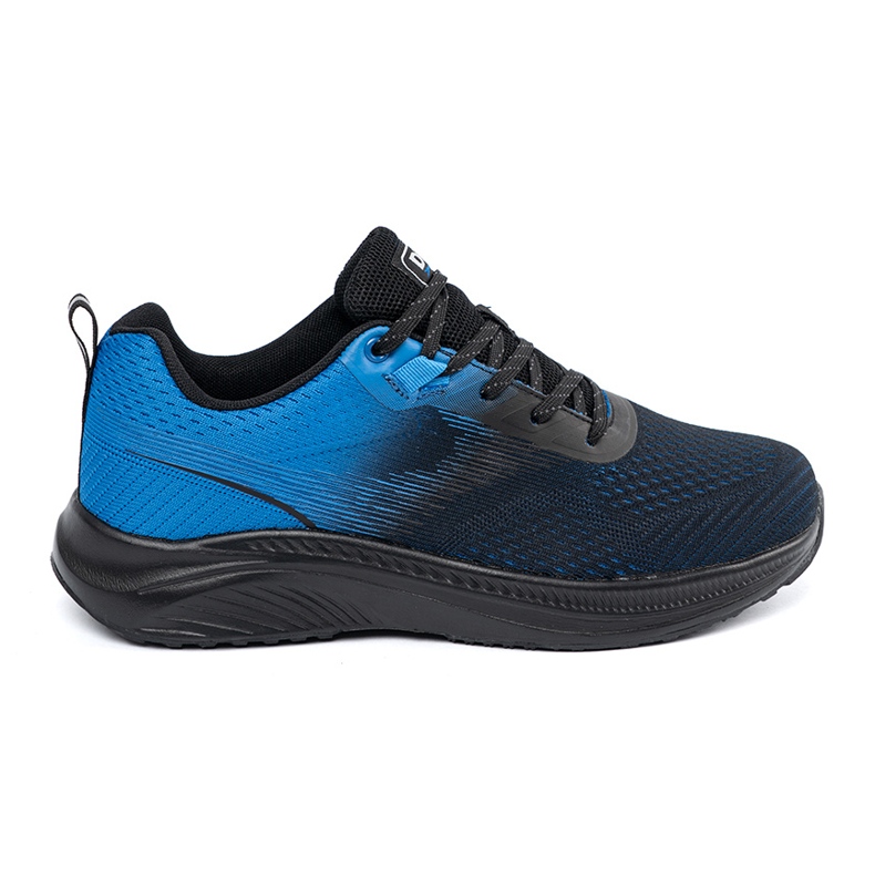 DK Chaussures de sport pour hommes noirs et bleu marine