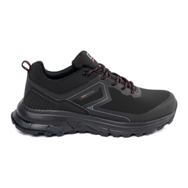 DK Chaussures de sport pour hommes noirs avec des éléments rouges