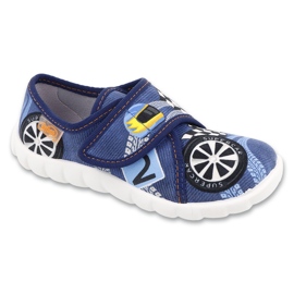 Slippers pour enfants Befado 457p009 bleu marine
