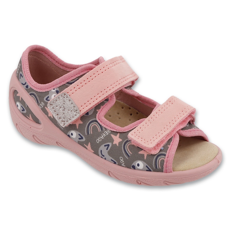 Befado Béfado Children's Slippers PU 063x023 Insert en cuir rose
