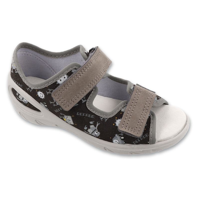 Befado Béfado Children's Slippers PU 063x025 Insert en cuir le noir
