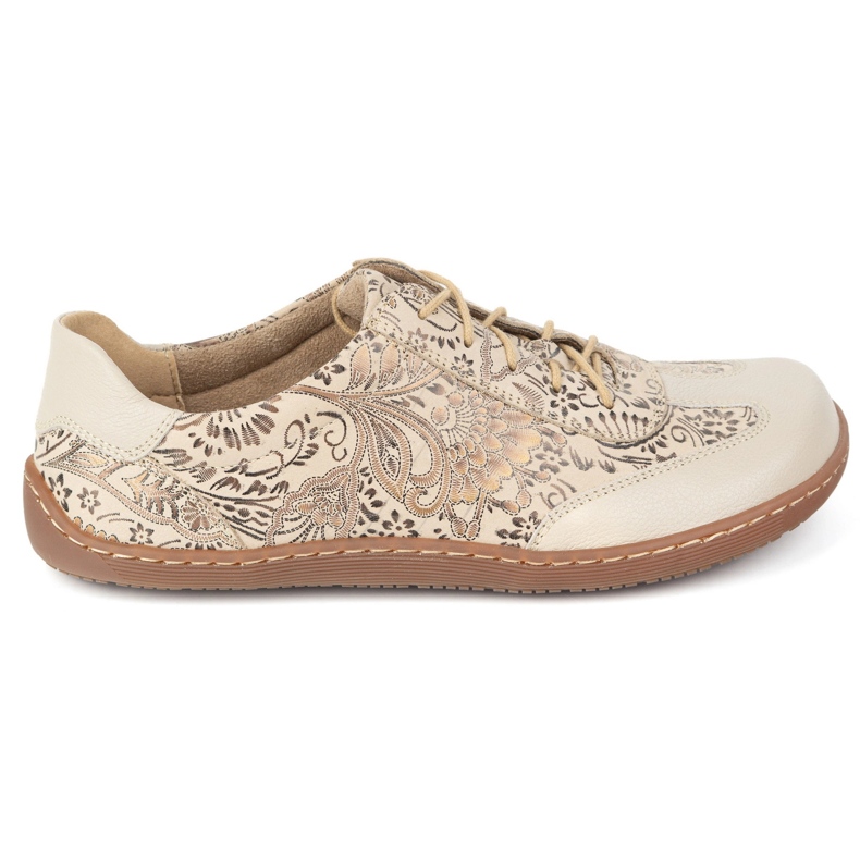 Olivier Chaussures en cuir aux pieds nus thalia chaussures minimalistes imprimées beige Olivier Chaussures en cuir aux pieds nus thalia chaussures minimalistes imprimées beige