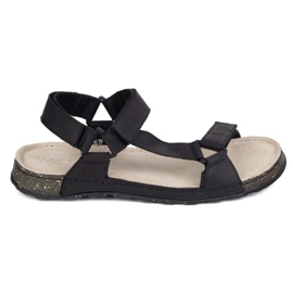 Olivier Sandales en cuir masculin wasak 0243w noir